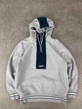 Palace men’s FW17 Quicker Shell hooded sweatshirt in grey marl size medium