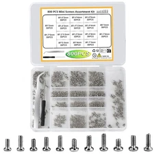 800 Pcs Tiny Screws for Electronics Micro Small Mini Phillips Pan Head Machine