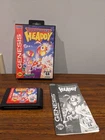 DYNAMITE HEADDY Sega Genesis 1994 Complete Set - Case, Cartridge and Manual