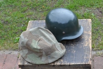 WW2 WWII Original German relic from the battlefield ,Helmet with Cover ,M35