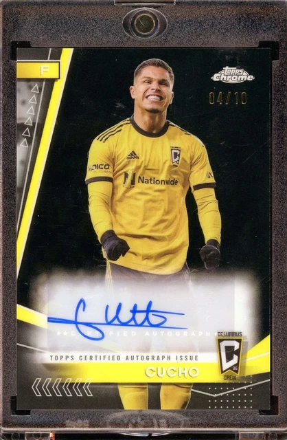 2024 Topps Chrome MLS Cucho Hernandez Columbus Crew Black Refractor Auto /10!