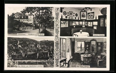 Postcard Heidelberg, French Horn ob der Bruck, Castle, Bushel Room, Karl Heinz-Zimm 