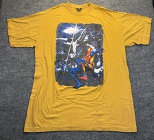 Vintage Spider-Man Graphic Tee 5XL Anabil USA Made 100% Cotton Yellow