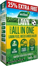 Westland Aftercut All In One Lawn Feed, Weed & Moss Killer 80m2+25% Extra Free