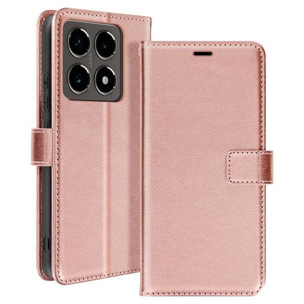 FüR Xiaomi 14T Pro Wallet Case Standfunktion Mit Handschlaufe-image