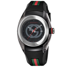 New GUCCI SYNC BLACK QUARTZ SPORT XXL YA137101 WATCH WITH BOX