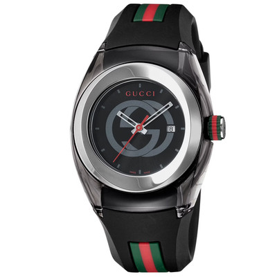 New GUCCI SYNC BLACK QUARTZ SPORT XXL YA137101 WATCH WITH BOX