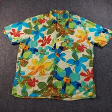 Vintage Jams World Hawaiian Shirt Mens Large Flower Shower Made in USA