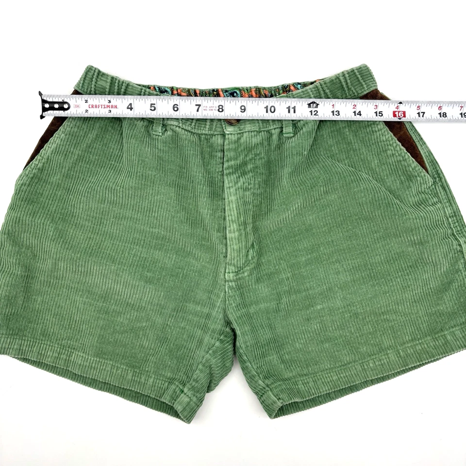 Pantalones Cortos Chubbies Colección Exterior Verde Menta Pana Seda Forrados Gamuza Bolsillo M Foto 4 de 4