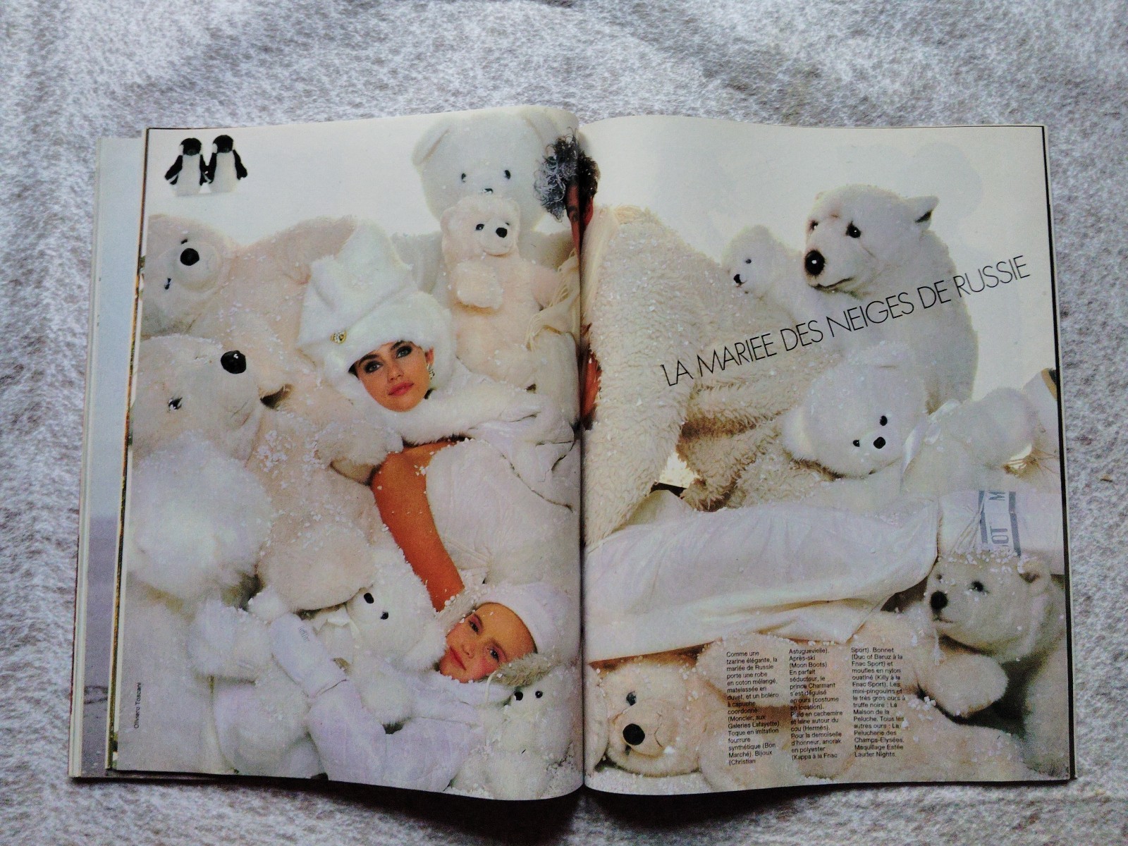 French Elle Dec.1986 Cover Michèle By Gilles Bensimon 