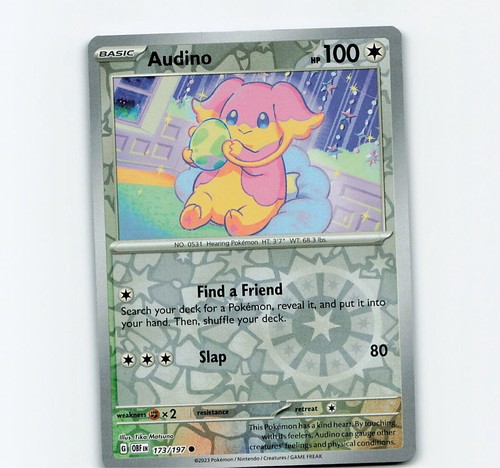 Audino 173/197 Reverse Holo Common Obsidian Flames Pokémon TCG