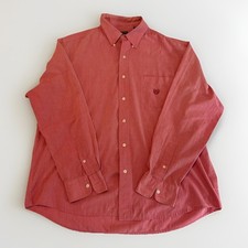 Chaps Men’s XL Red Button Down Dress Shirt Easy Care