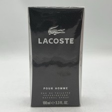 LACOSTE Pour Homme Eau De Toilette 3.3 oz. 100 Ml. New In Sealed Box Authentic 
