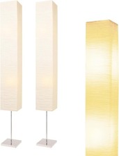lianheng Paper Floor Lamp, Japanese Lamp with Rice 2 pack, Square-2Pack