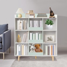 Toy Storage Organizer Wooden Cube Bookcase Cube Storage Organizer with Legs