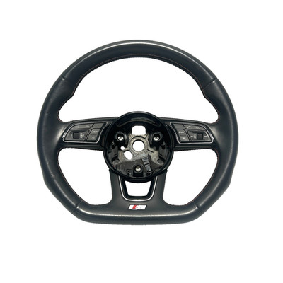   2018   2019 AUDI S4 A4 S5 A5 RS5 S-LINE STEERING WHEEL 3-SPOKE LEATHER OEM