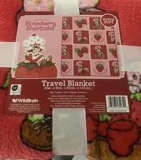 Strawberry Shortcake Blanket Throw 50  x 40  Lightweight Strawberries Custard