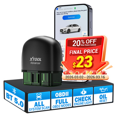2026 XTOOL AD20PRO AI-Assisted OBD2 Scanner Car Full System Smart Diagnostic