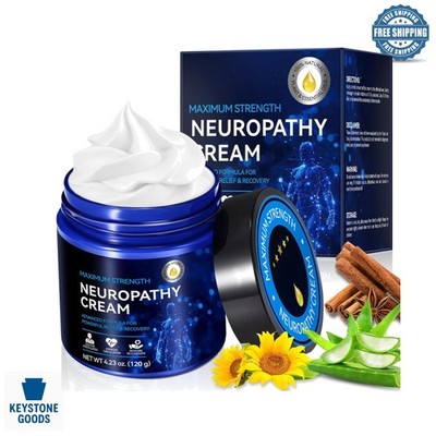 Extra Strength Neuropathy Nerve Cream for Feet & Hands - Fast-Absorbing, Plan...