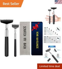 Oversized Telescoping Back Scratcher Set - 2 Pack Stainless Steel Solution