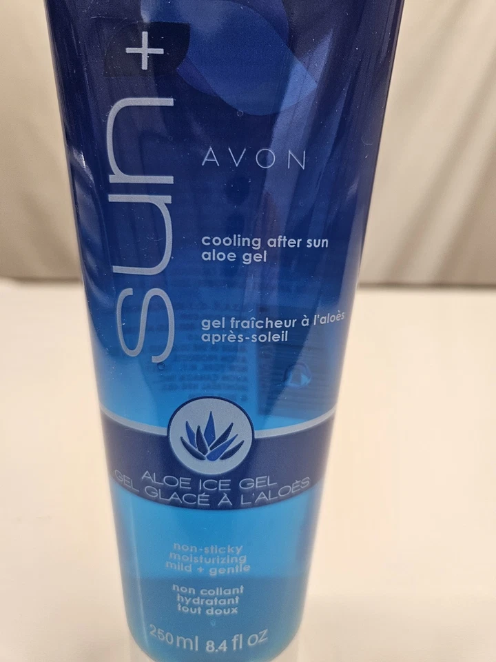 Avon Sun + охлаждение после солнца алоэ лед гель нелипкий увлажняющий 8,4 жидк. унц. Новый - Изображение 2 из 4