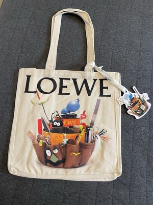 LOEWE Limited Edition Crafted World Exhibition Canvas Tote Bag H:40cm B:38cm Neu