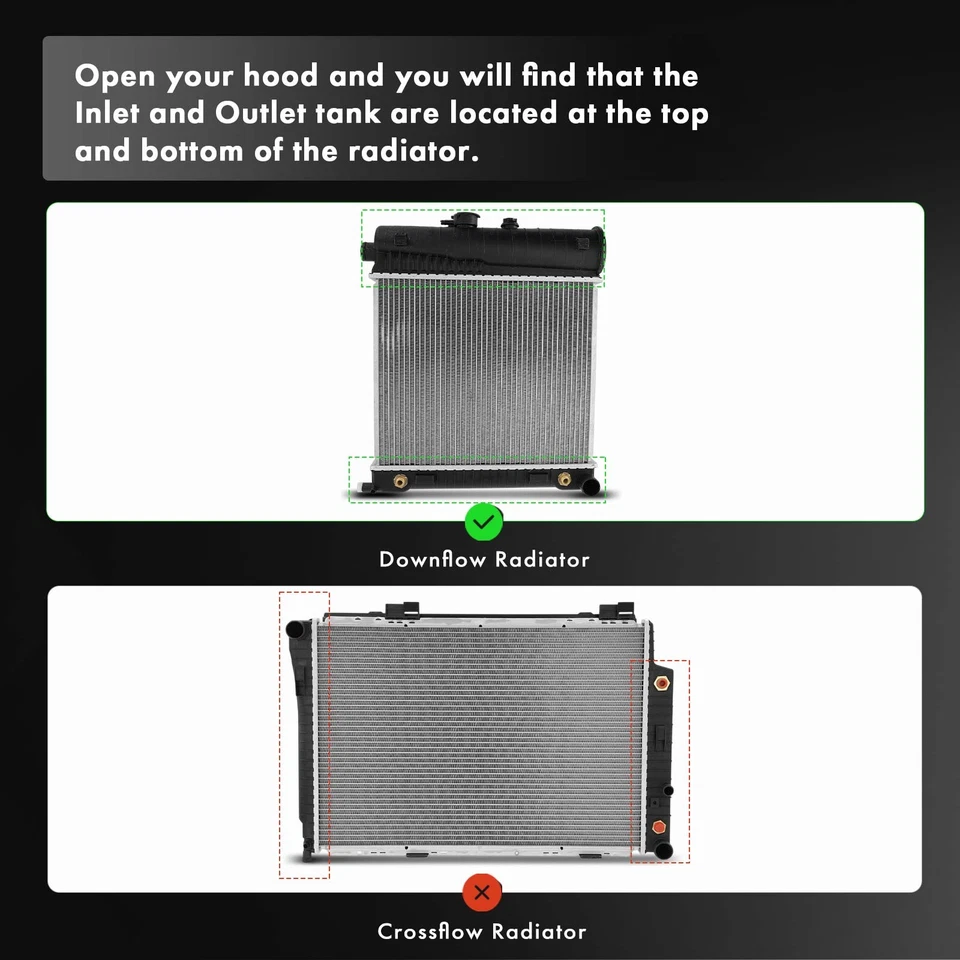 Downflow Radiator & AC Condenser Cooling Kit for Mercedes-Benz C230 1999-2000 - Image 2 of 4