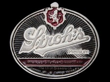 LC29174 REALLY NICE VINTAGE 1970s STROH'S AMERICA'S ONLY FIRE-BREWED BEER BUCKLE