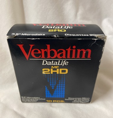 (8) Verbatim DataLife MF-2HD High Density 3.5'' Microdisks (VER86269) 2.0 MB