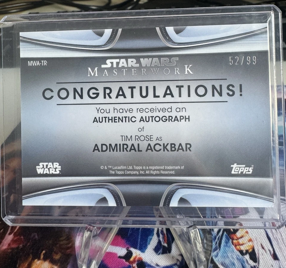 Tim Rose As Admiral Ackbar - 2021 Topps Star Wars Masterwork #Mwa-Tr Blue /99 - Image 2 of 2