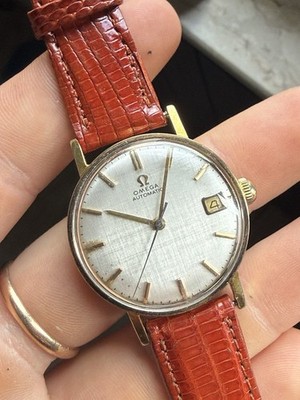 Omega Automatic Vintage Cal. 562 Ref. 14792 SC-2 Leinen Zifferblatt Goldkappe