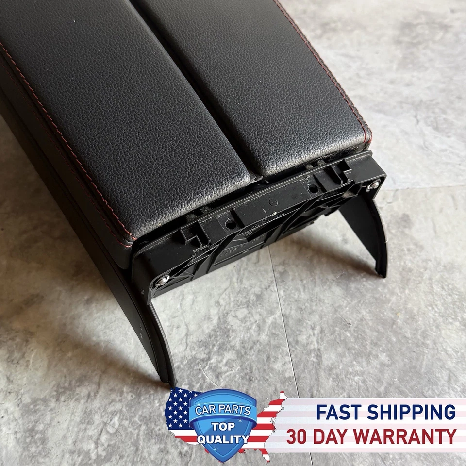 08-14 Mercedes W204 C250 C300 C350 Center Console Armrest Black Red Stitching - Image 4 of 4