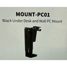 VIVO Black Adjustable Under Desk Wall PC Mount CPU Holder - MOUNT-PC01