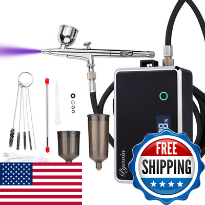 Pyewin 32Psi Cordless Airbrush Kit Compressor - Portable Nail Airbrush Machine