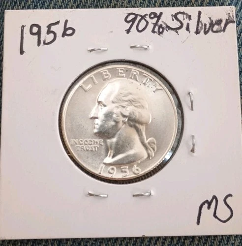 Almost Proof! 1956-P Washington 90% Silver Quarter. So Pretty