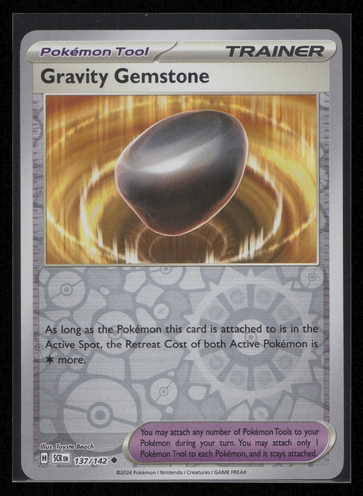 Gravity Gemstone 137/142 Uncommon Stellar Crown Pokemon Reverse Holo Near Mint