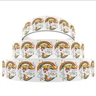 1 inch (1 yard) Rainbow Cartoon Brite Grosgrain Ribbon 1256918