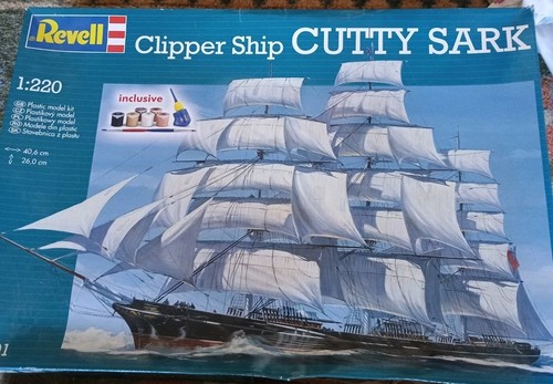 Revell 05401 Clipper Ship Cutty Sark 1:220 Plastik Modellbausatz, geöffnet - unbenutzt