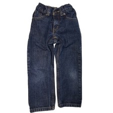 Levis Jeans Kids 5 Reg Blue 514 Straight Fit Dark Wash Denim Pants distressed
