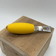 Vintage 5 Hole Lemon Lime Citrus Zester Yellow Handle EUC