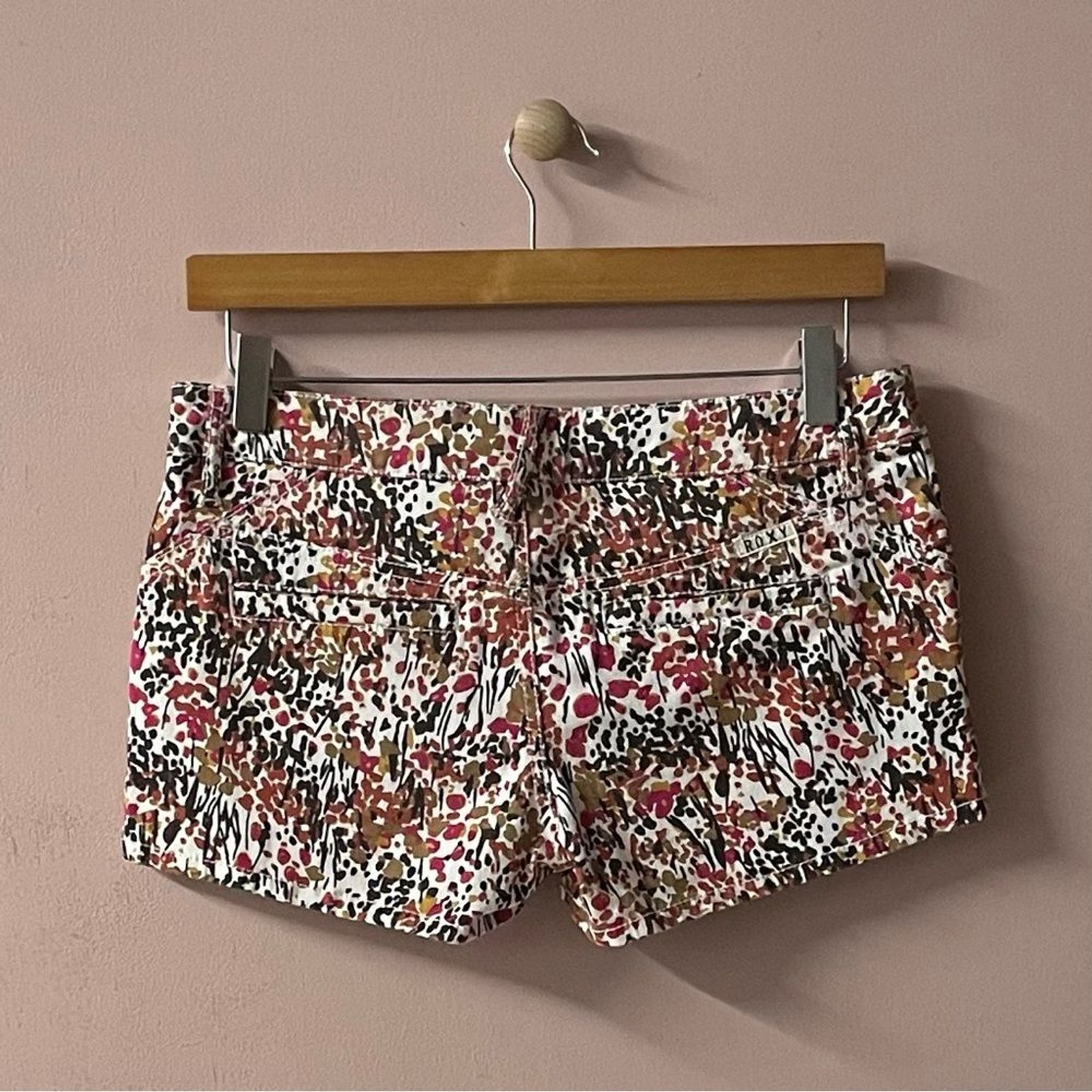 Roxy Cream Multicolored Floral Patterned Short Sh… - image 11
