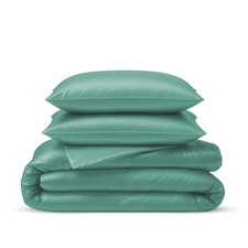 Duvet Cover Set Size - Viscose Derived from Bamboo Soft, Breathable, King Aqua