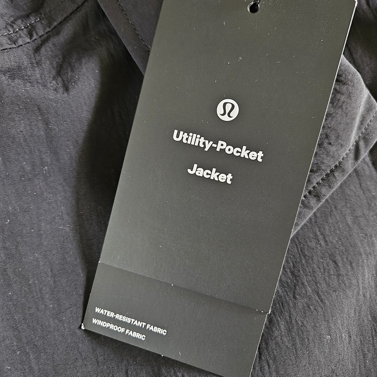 Lululemon Utility Jacket BLK Black Collared Full Zip Men's Size
