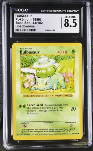 Bulbasaur (Shadowless) graded CGC 8.5 for sale on eBay