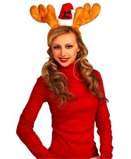 Antlers With Hat Costume Accessory Headband Brown