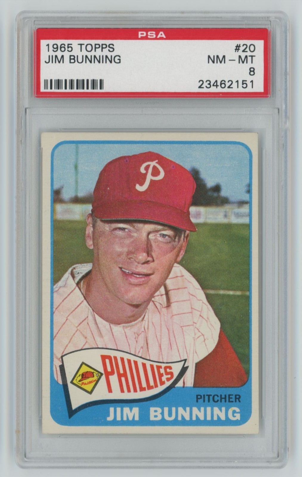 1965 Topps Jim Bunning PSA 8 Philadelphia Phillies #20 C54
