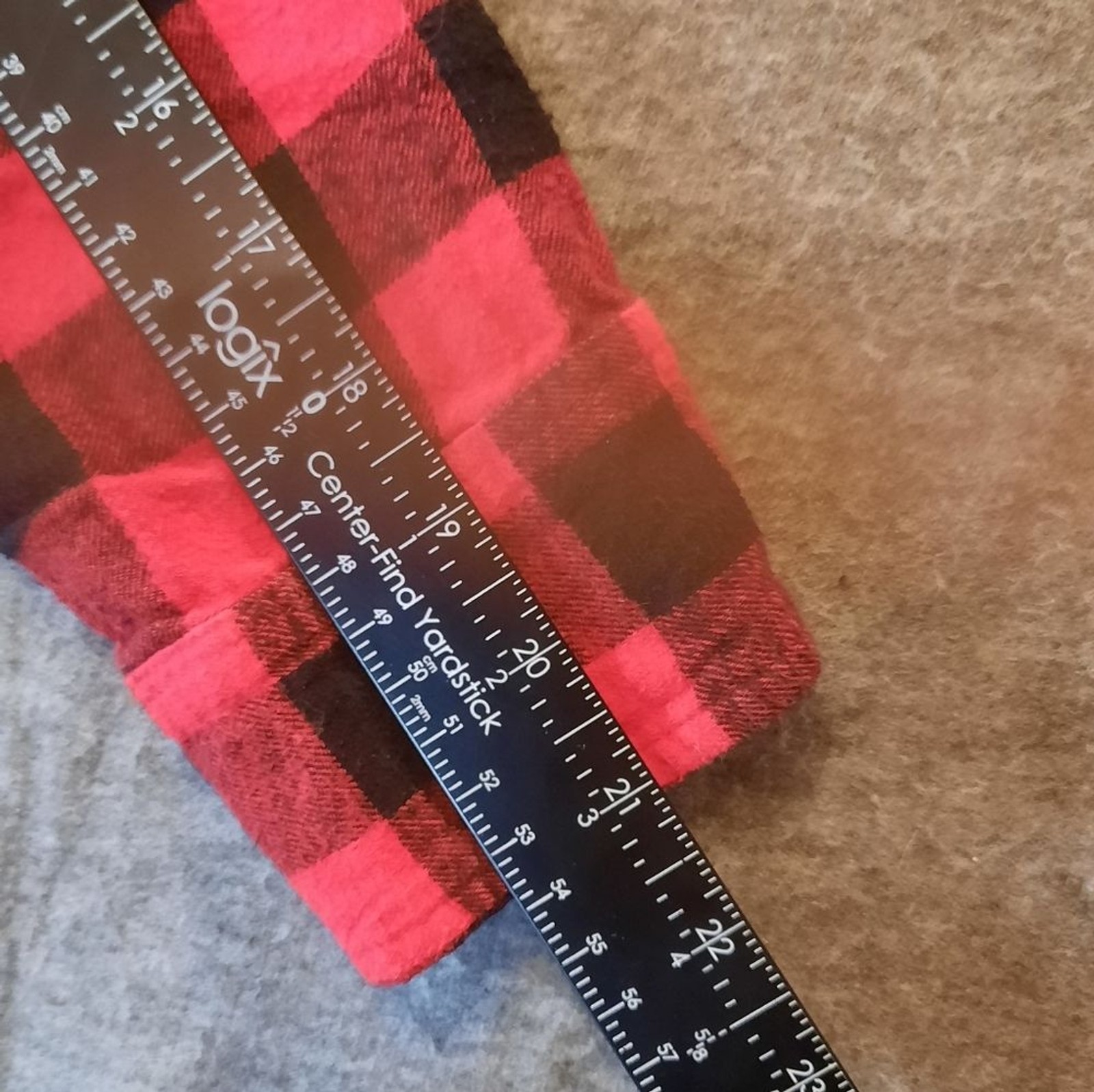 Lazy One Nightshirt Womans S/M Red Plaid Flannel Button Down Comfy Loumgewear