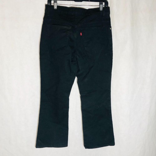 Levi's 550 jeans stivaletto relaxed taglio nero misto cotone tasche zip taglia 8s LEGGI - Foto 6 di 9