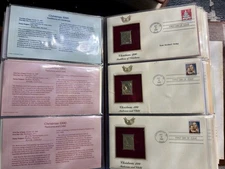 Golden Replicas of U.S. Stamps 22kt Gold - Christmas