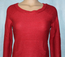 NEW Aeropostale Red Ribbed Long Sleeve Sweater Size Medium See Measurements 